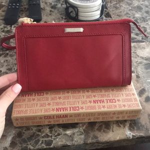 Cole Haan Red wristlet/wallet
